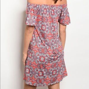 Adara off shoulder skater dress